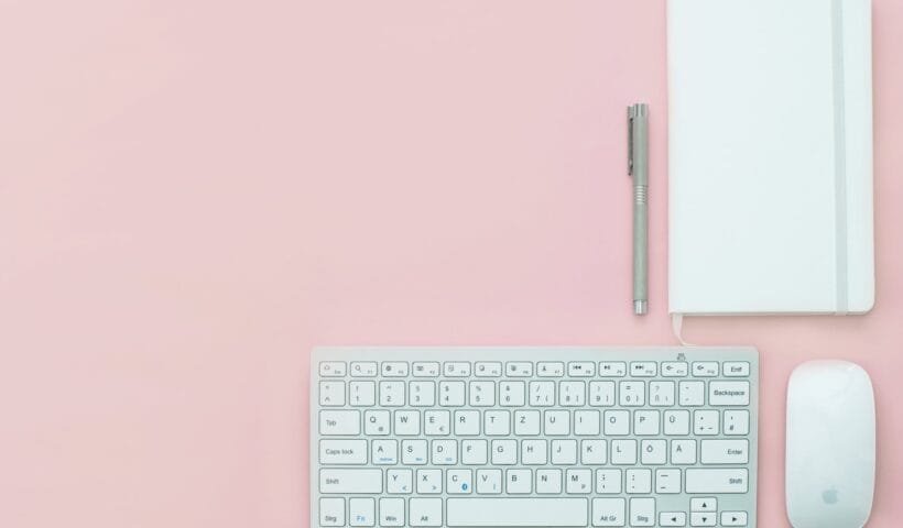 apple background desk electronics