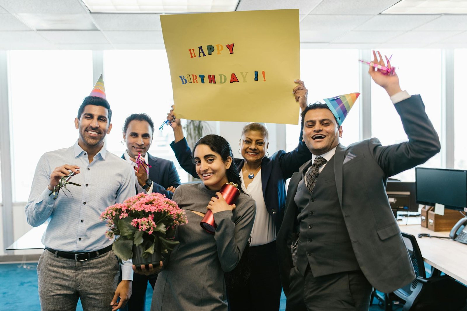 people celebrating a birthday