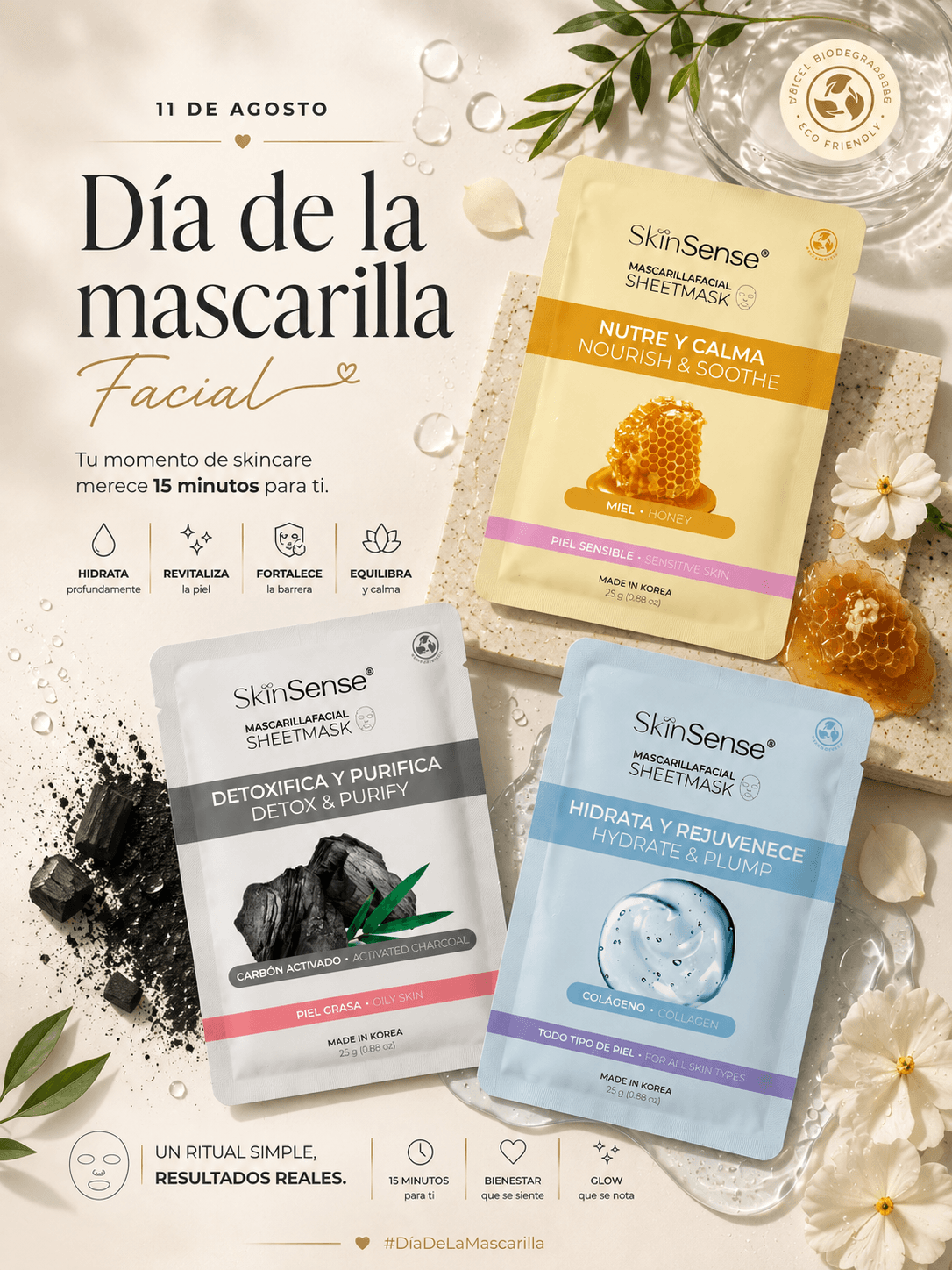 Día de la mascarilla facial: el ritual de 15 minutos para consentir tu piel